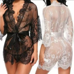 WHITE Hot Sale Fashion Lingerie transparent V-Neck